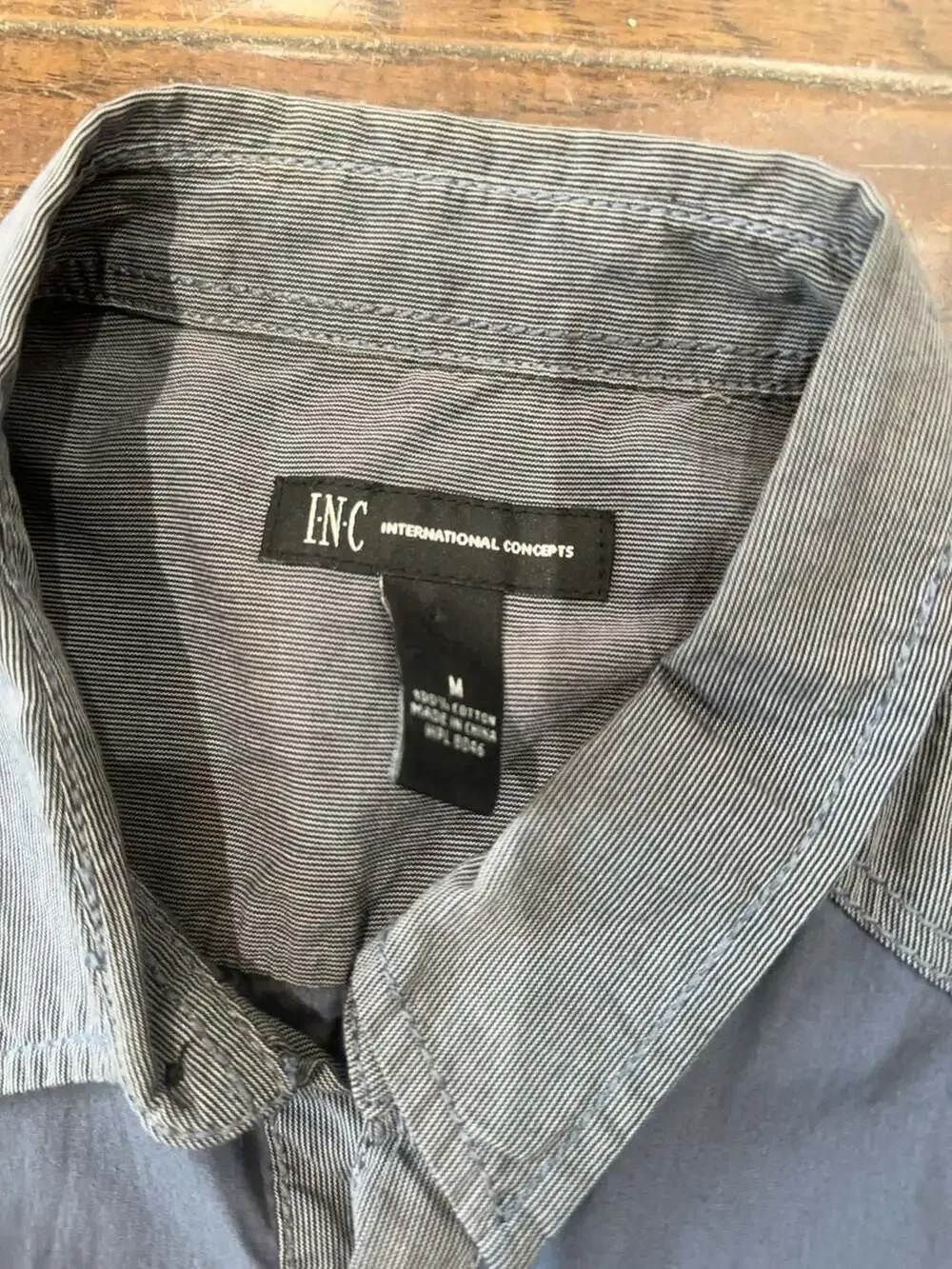 INC International Concepts Men's Size M Short Sleeve Button Down Shirt